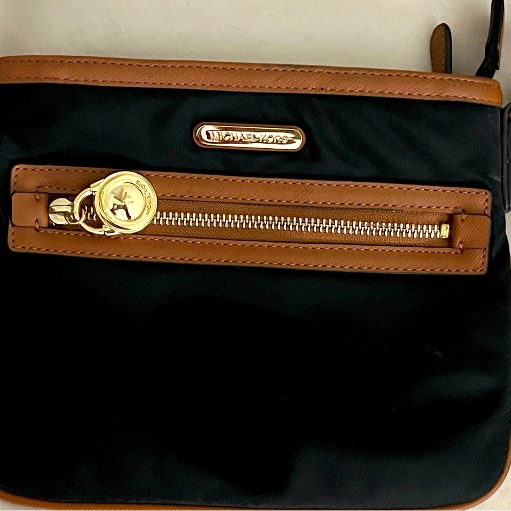 Michael Kors Black/Brown Nylon Bag/Purse